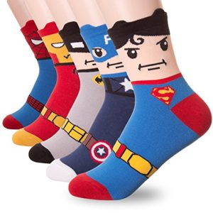 cute superhero socks for female comic book fans
